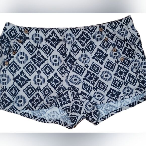 JOLT SIZE 12 BLUE WHITE LOW RISE SHORTS - Picture 1 of 3